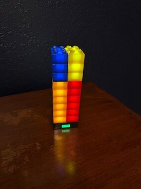Light-Up Building Blocks Tower - Blue, Yellow, Red